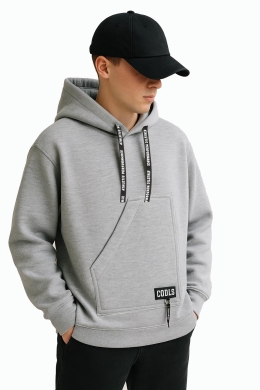 Худи подростковое (серый меланж)