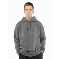 Худи подростковое (темно-серый меланж с оранж) Худи подростковое (темно-серый меланж с оранж)