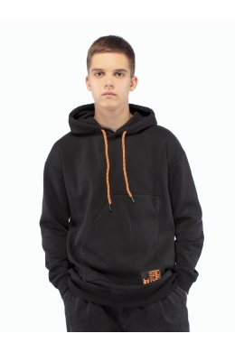 Худи подростковое (черный с оранжевым)