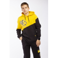 Худи подростковое утепленное (черный-желтый) Худи подростковое утепленное (черный-желтый)
