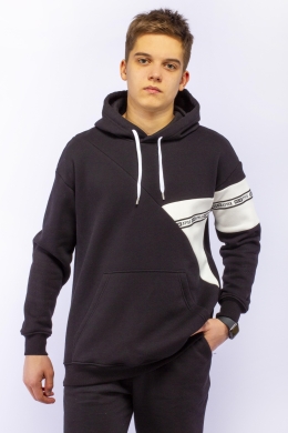 Худи подростковое утепленное (черный)