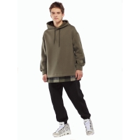 Худи подростковое оверсайз (хаки) Худи подростковое оверсайз (хаки)
