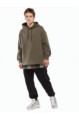 Худи подростковое оверсайз (хаки)