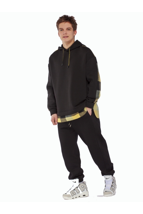 Худи подростковое оверсайз с начесом — утеплённая толстовка для мальчика Худи подростковое оверсайз с начесом — утеплённая толстовка для мальчика