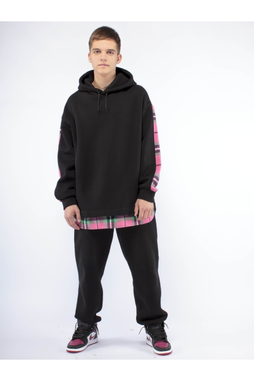 Худи подростковое оверсайз с начесом — утеплённая толстовка для мальчика