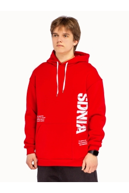 Худи подростковое утепленное (красный)