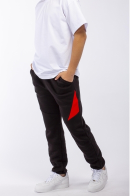 Брюки спортивные подростковые утепленные (черный)