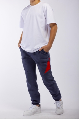 Брюки спортивные подростковые утепленные (темно-серый)