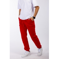 Брюки спортивные детские утепленные (красный) Брюки спортивные детские утепленные (красный)