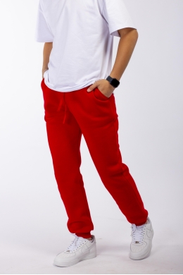 Брюки спортивные детские утепленные (красный)