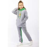 Костюм для девочки утепленный (серый меланж) Костюм для девочки утепленный (серый меланж)